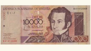 VENEZUELA, 10.000 Bolívares, Agosto-16-2001, Serie B8, UNC.