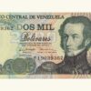 VENEZUELA, 2.000 Bolívares, Agosto-6-1998, Serie F8, UNC.