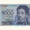VENEZUELA, 5.000 Bolívares, Mayo-25-2004, Serie D8, UNC.