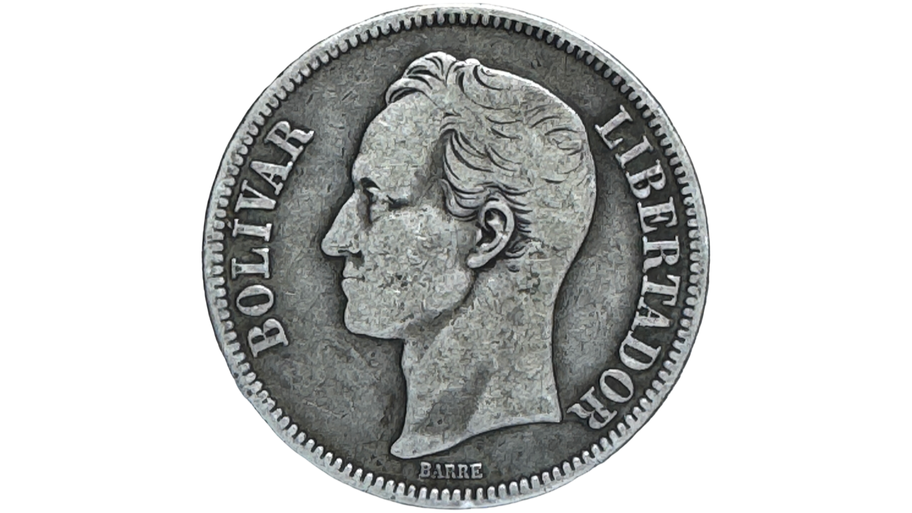EE.UU. DE VENEZUELA, 5 Bolivares, 1924, F/VF. **FUERTE** - Imagen 2