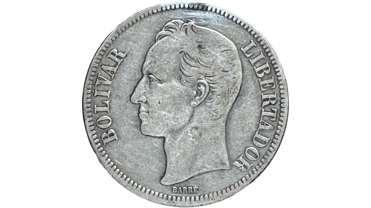 EE.UU. DE VENEZUELA, 5 Bolívares, 1919, VF+. **FUERTE** - Imagen 2