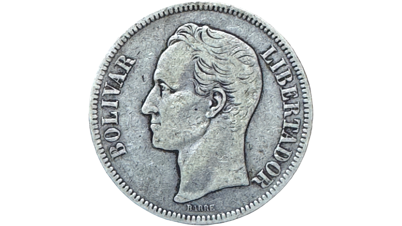 EE.UU. DE VENEZUELA, 5 Bolívares, 1903, VF+. **FUERTE** - Imagen 2
