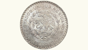 MÉXICO, 1 Peso, 1963, XF/AU.  **MORELOS**