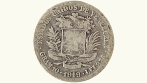 VENEZUELA, 2 Bolívares, 1919, F/VF.