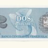 VENEZUELA, 2 Bolívares, Octubre-05-1989, Serie AW7, UNC.  **TINOQUITO** - Imagen 2