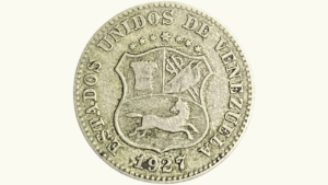 VENEZUELA, 5 Céntimos, 1927, VF/XF.  **PUYA**