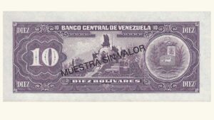 VENEZUELA, 10 Bolívares, Diciembre-8-1992, Serie 7, UNC.  **MUESTRA SIN VALOR**
