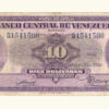 VENEZUELA, 10 Bolívares, Mayo-24-1956, Serie Q7, VF.  **CARA VOLTEADA**