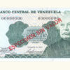 VENEZUELA, 20 Bolívares, Octubre-06-1981, Serie 8, UNC.  **ESPECIMEN SIN VALOR**