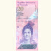 VENEZUELA, 20 Bolívares Fuertes, Octubre-29-2013, Serie Z8, UNC.  **REPOSICION**