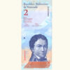 VENEZUELA, 2 Bolívares Fuertes, Diciembre-27-2012, Serie Z8, UNC.  **REPOSICION**