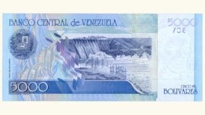VENEZUELA, 5000 Bolívares, Mayo-25-2004, Serie B8, UNC.  **MUESTRA SIN VALOR**