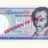 VENEZUELA, 500 Bolívares, Febrero-05-1998, Serie 8, UNC.  **ESPECIMEN SIN VALOR**