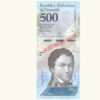 VENEZUELA, 500 Bolívares Fuertes, Agosto-18-2016, Serie A8, UNC.  **MUESTRA SIN VALOR**