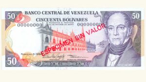 VENEZUELA, 50 Bolívares, Febrero-05-1998, Serie 8, UNC.  **ESPECIMEN SIN VALOR**
