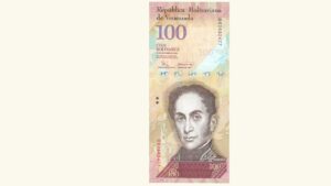 Venezuela 100 Bolívares Fuertes, Diciembre-19-2008, Serie B8 UNC
