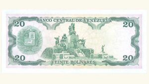 VENEZUELA 20 Bolívares, Sept-07-1989, Serie Z8, UNC