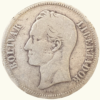 EE.UU. DE VENEZUELA, 5 Bolivares, 1889, F.  **FUERTE** - Imagen 2