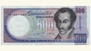 VENEZUELA 500 Bolívares , Mayo-31-1990, G8 XF+