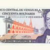VENEZUELA 50 Bolívares , Noviembre-03-1988, Serie V8, AU+/UNC