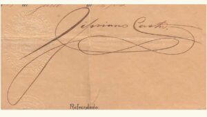 VENEZUELA, Firma del Presidente de Venezuela, General, Cipriano Castro, Julio-14-1903.