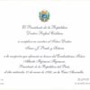 VENEZUELA, Tarjeta de Invitación Presidencial, Dr. Rafael Caldera, Enero-10-1996