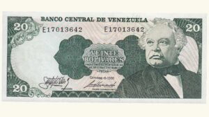 VENEZUELA 20 Bolívares, Octubre-06-1981, Serie E8, UNC