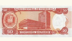 VENEZUELA, 50 Bolívares, Mayo-31-1990, Serie G8, AU+/UNC.