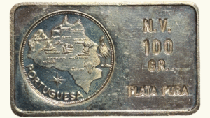 ITALCAMBIO,  Lingote de Plata, XF.  **SERIE ESTADOS DE VENEZUELA**