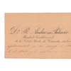 VENEZUELA, Tarjeta de Presentación Presidencial , Dr. Raimundo Andueza Palacio, Abril-10-1892