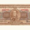 EE.UU. DE VENEZUELA, 100 Bolívares, Mayo-17-1951, Serie C6, VF.  **CHOCOLATE**