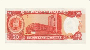 VENEZUELA, 50 Bolívares, Mayo-31-1990, Serie D8, AU+/UNC