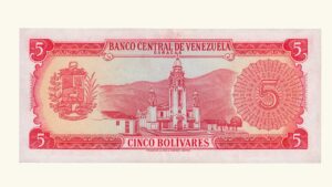 VENEZUELA, 5 Bolívares, Enero-29-1974, Serie A7, UNC.
