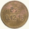 VENEZUELA, 1/8 Bolivar, 1939, XF+.  **1/8 o LOCHA, ISLA DE PROVIDENCIA** - Imagen 2