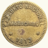 VENEZUELA, 1/8 Bolívar, 1913,  XF.  **1/8 o LOCHA, LAZARETO NACIONAL MARACAIBO**