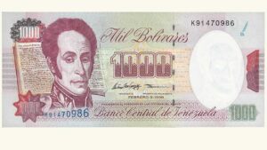 VENEZUELA, 1000 Bolívares, Febrero-05-1998, Serie K8, UNC.
