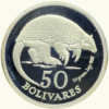 VENEZUELA, 25-50 Bolívares, 1975, AU+.  **JAGUAR Y CACHICAMO PROOF** - Imagen 4