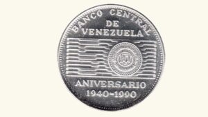 VENEZUELA, 50 Bolívares, 1990, AU.  **50 ANIVERSARIO DEL B.C.V., 1940-1990**