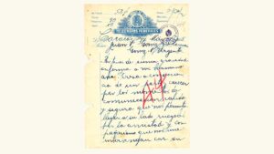 VENEZUELA, Telegrama del Sr. José Iturriza Guillen, Dirigido a Juan Vicente Gómez Núñez, (Hijo) 24-05-1935