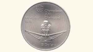 CANADA, 5 Dólares “Olimpiadas de Montreal – 1976”, UNC  (REMO)