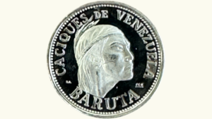 VENEZUELA, Medalla Serie Caciques De Venezuela, 9 Dineros, 1959, AU.  **CACIQUE BARUTA**
