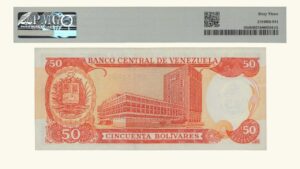 VENEZUELA, 50 Bolívares, Diciembre-8-1992, Serie N7, PMG63