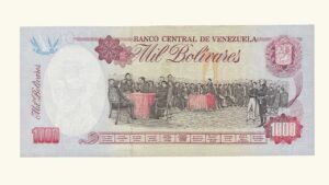 VENEZUELA, 1000 Bolívares, Diciembre-08-1992, Serie B9, AU+.