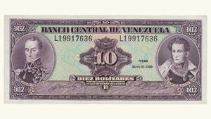 VENEZUELA, 10 Bolívares, Mayo-31-1990, Serie L8, AU.