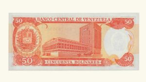 VENEZUELA 50 Bolívares, Diciembre-08-1992, Serie M8, AU