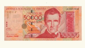 VENEZUELA, 50.000 Bolívares, Abril-25-2006 Serie B8 AU/ UNC