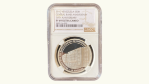VENEZUELA, 50 Bolívares Fuertes, 2.010, NGC PF69 ULTRA CAMEO. **70 ANIVERSARIO DEL B.C.V. 1.940- 2.010**