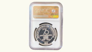 VENEZUELA, 50 Bolívares Fuertes, 2.010, NGC PF69 ULTRA CAMEO. **70 ANIVERSARIO DEL B.C.V. 1.940- 2.010**