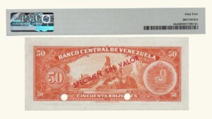 VENEZUELA, 50 Bolívares, 1961-63, PMG64.  **SPECIMEN SIN VALOR**
