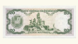 VENEZUELA, 20 Bolívares, Mayo-31-1990, Serie S8, UNC.